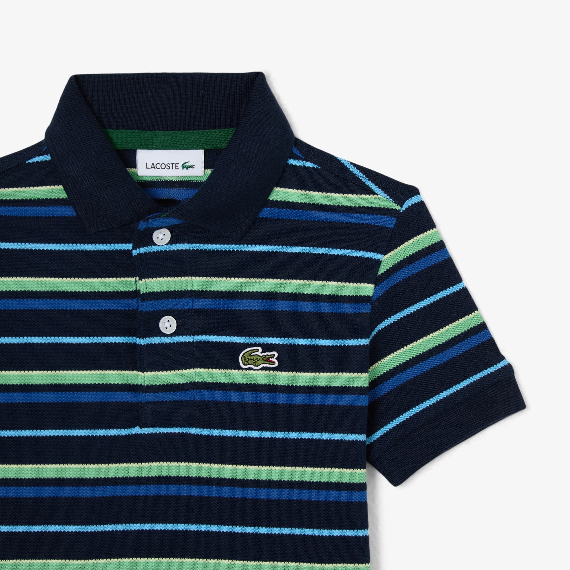 Contrast Stripe Petit Piqué Polo