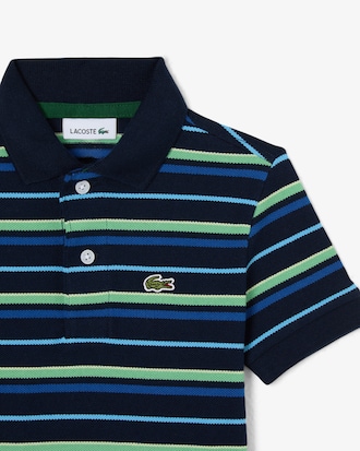 Contrast Stripe Petit Piqu&eacute; Polo