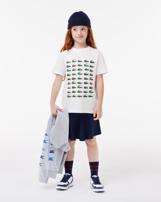 Kids' Crocodile Print Cotton T-Shirt