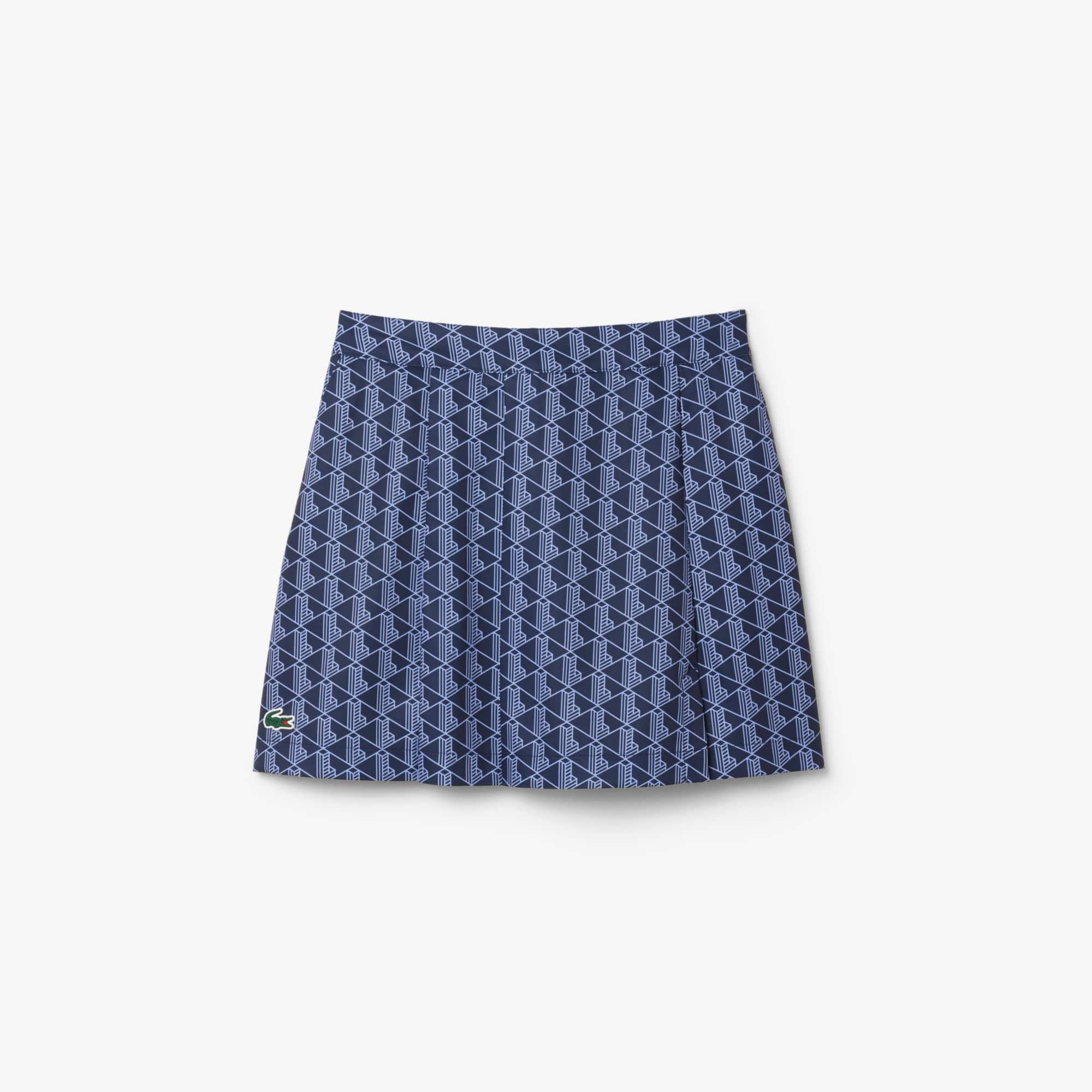 Lacoste Women's Ultra Dry Stretch Lined Golf Skirt - 42 In Blue