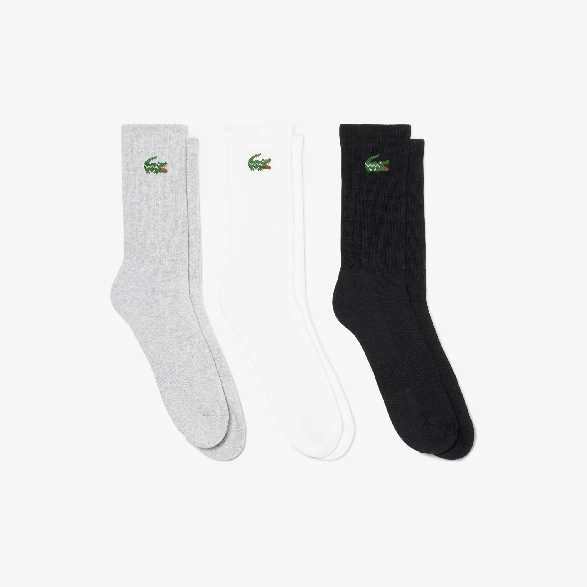 Lacoste 3-pack Sport Socks - 9 - 12.5 In White