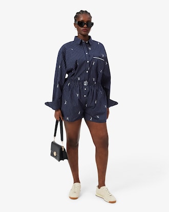 Cotton Poplin Jacquard Boxer Shorts   
