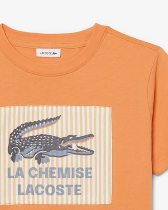 Badge Accent Cotton T-Shirt