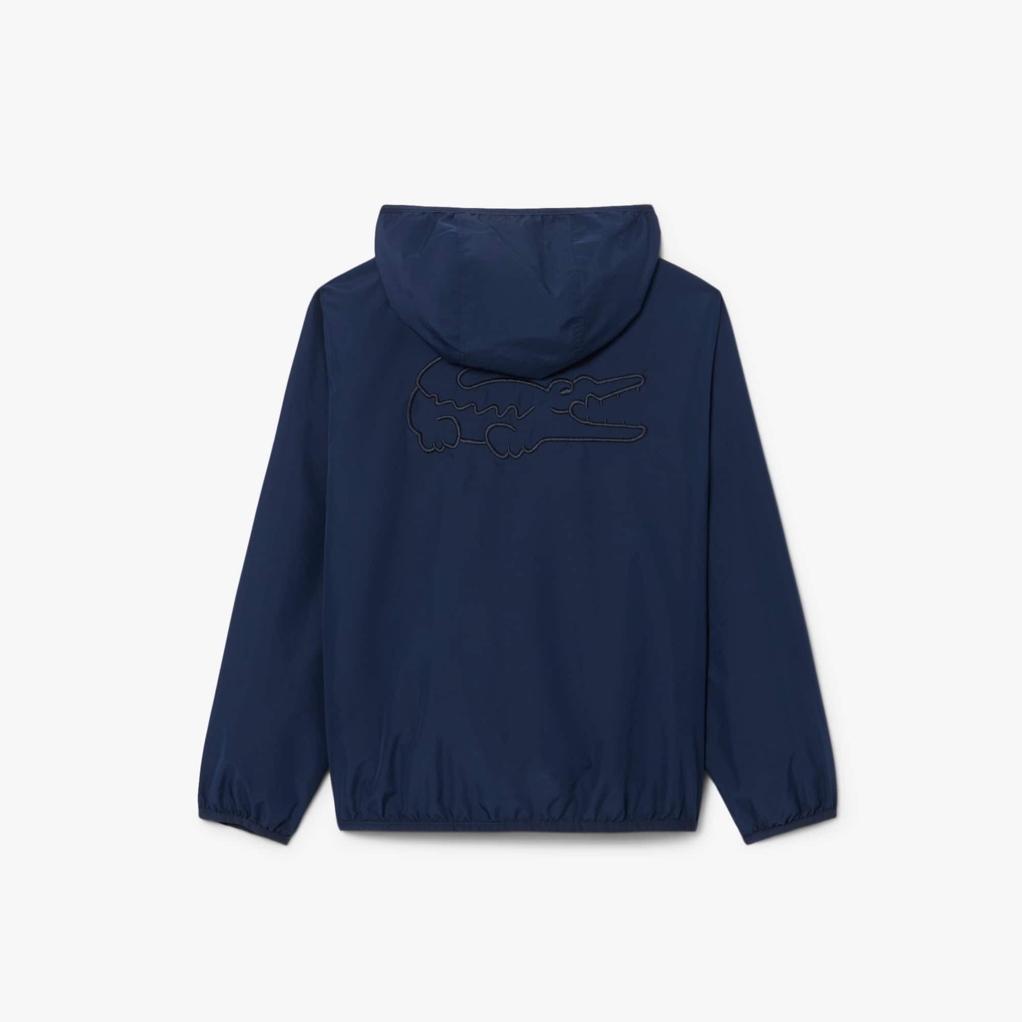 LACOSTE ネイビー フード付きウィンドブレーカー Unisex Hooded Windbreaker - Jackets & Coats - New In 2026 | Lacoste