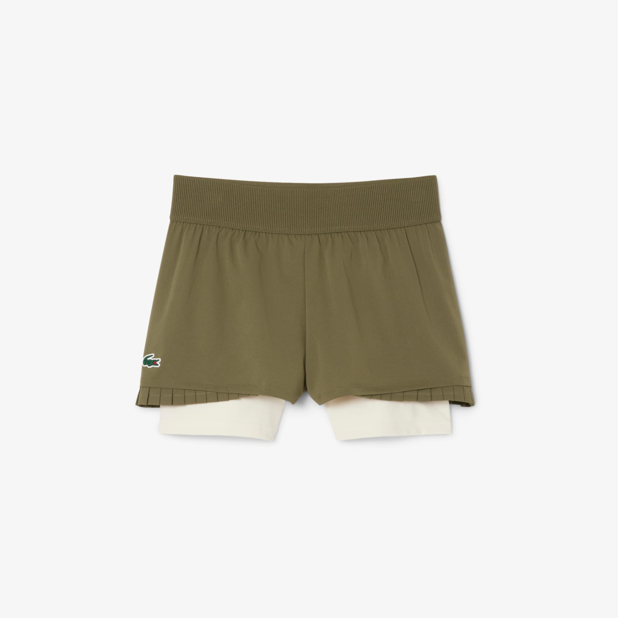 Lacoste Women's Ultra Dry Lined Tennis Shorts - 36 In Green