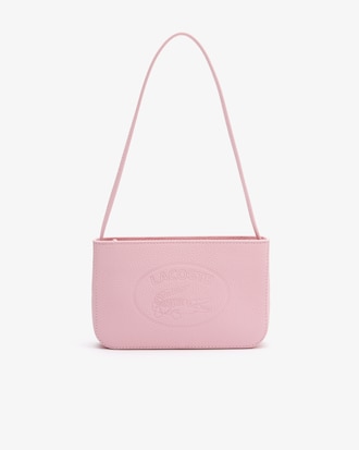 Croco Crew Grained Leather Shoulder Bag