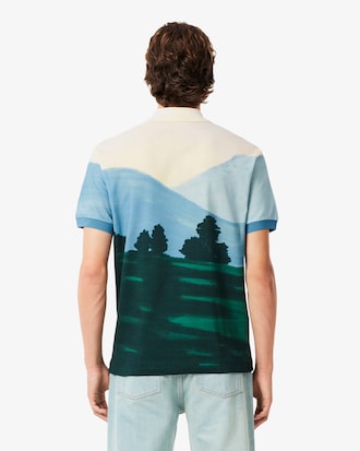 Men's Classic Fit Printed Petit Piqué Polo