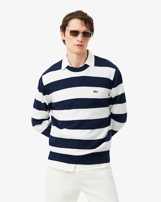 Striped Cotton Crew Neck Sailor Sweater