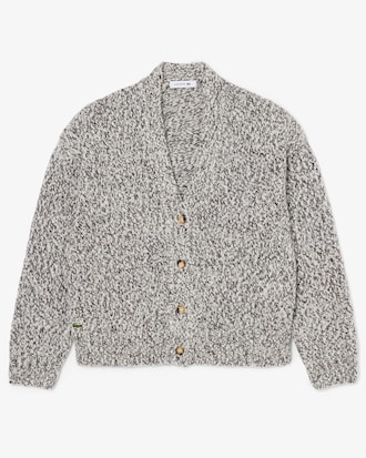 Mercerized Knit Wool Cardigan