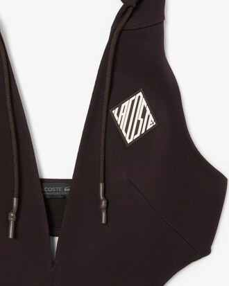 Women's Runway Long Pleated Hooded Dress