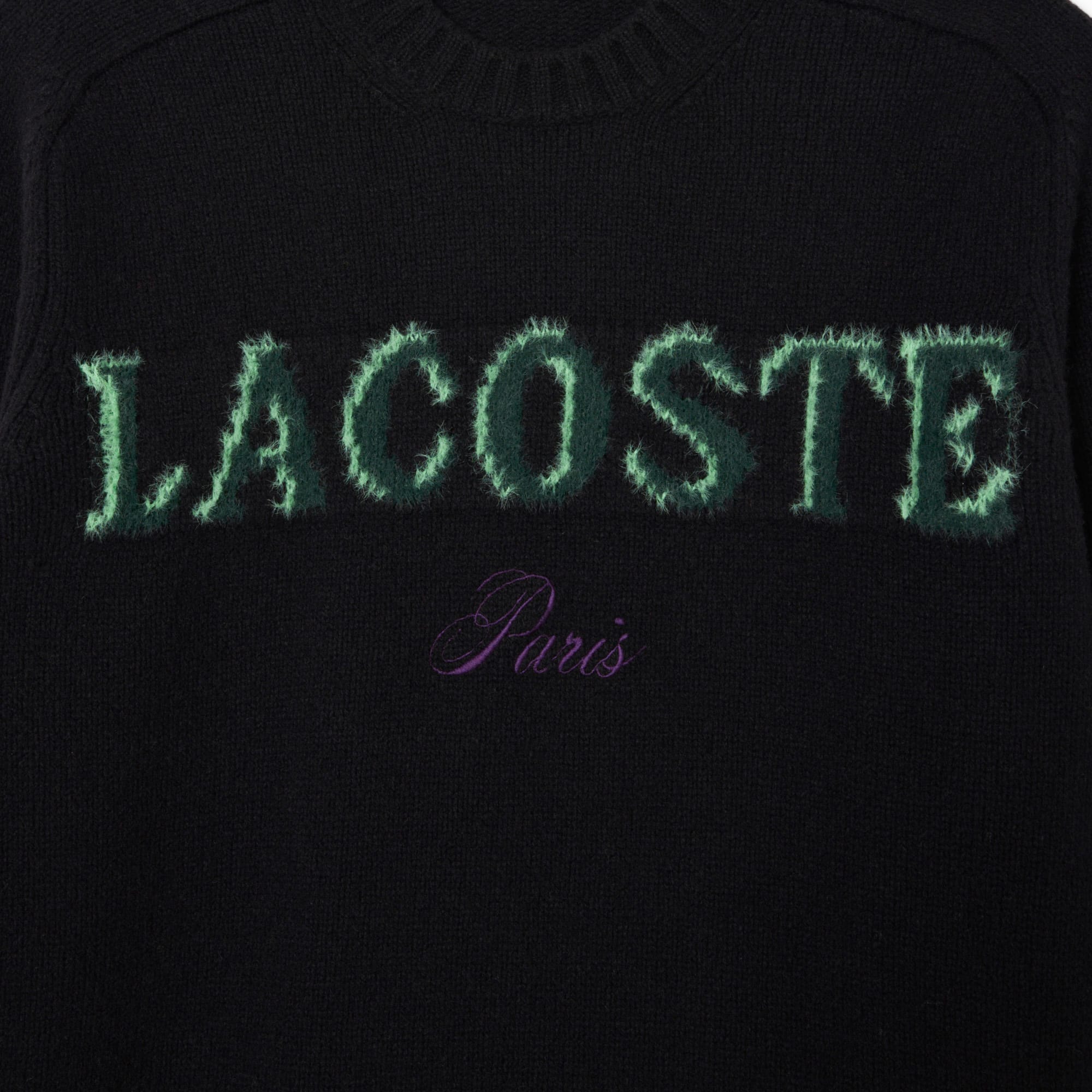 Men's Intarsia Branded Wool Sweater - Sweaters & Sweatshirts - New