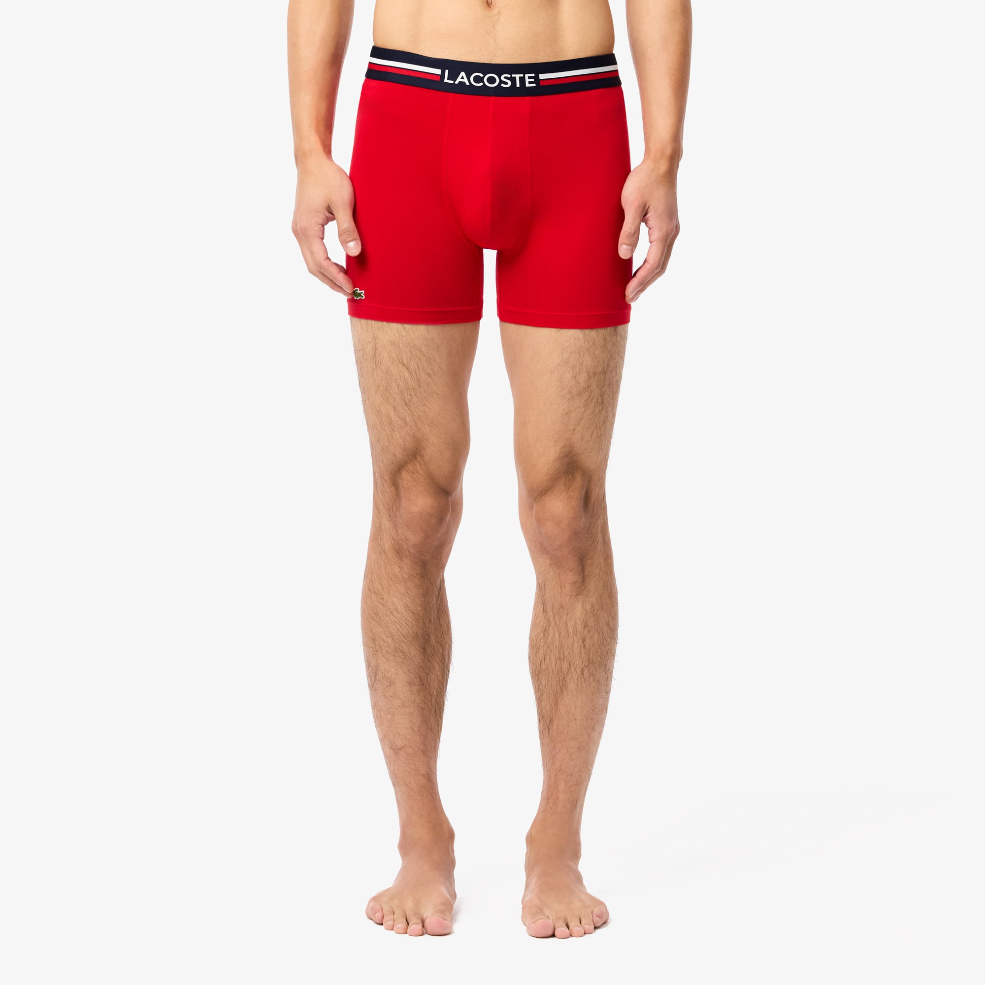 トランクス Lacoste Boxer Briefs Underwear 3-Pack 6H3420-NUA Lacoste Boxer Briefs Casual 3 Pack Cotton Stretch WHITE