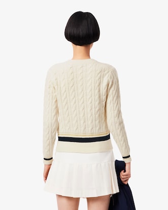 Women's Cable Knit Wool Sweater