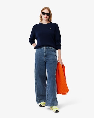 Women's High Waist Wide Leg Stretch Denim Jeans