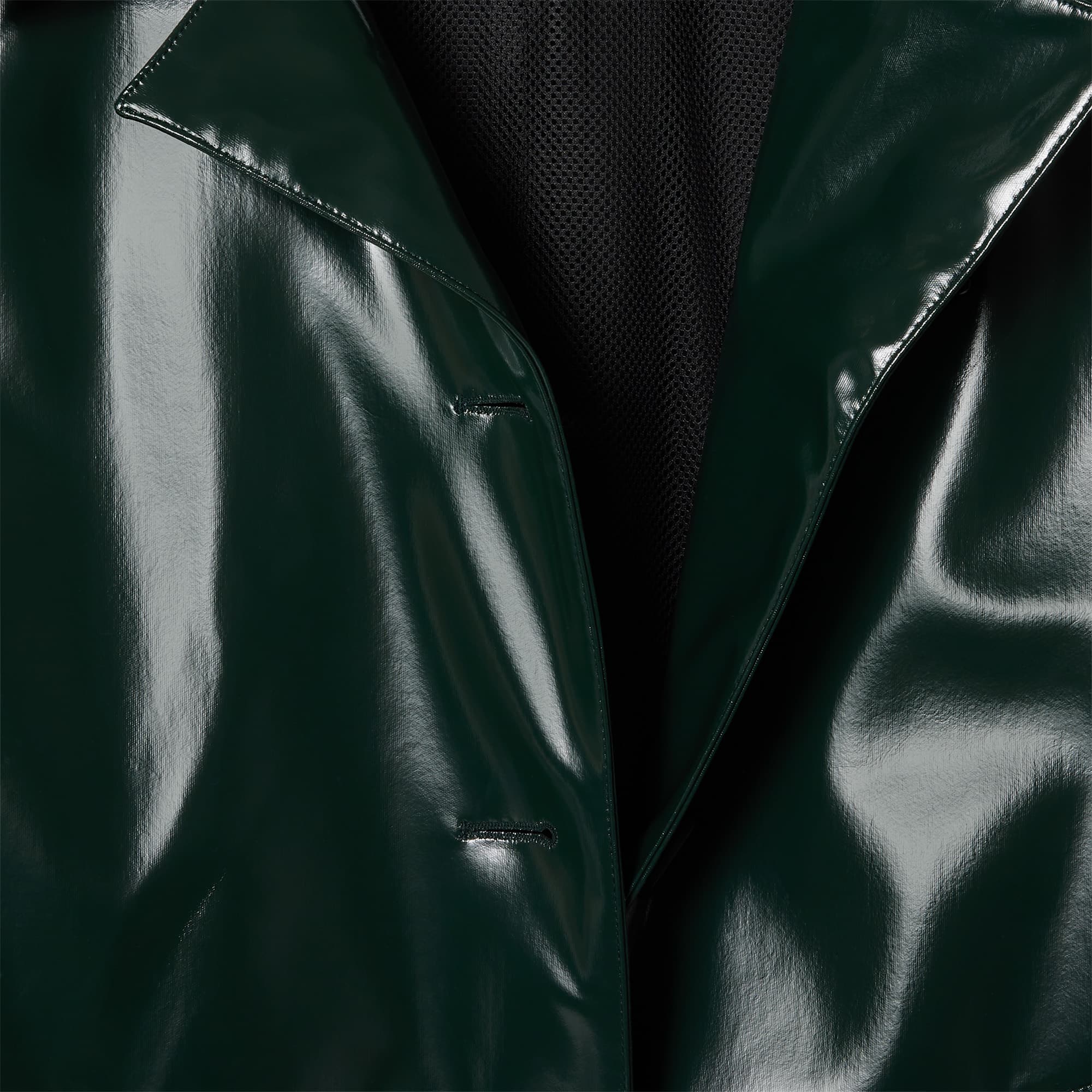 Women's Tailored Collar Vinyl Trench Coat - Jackets & Coats