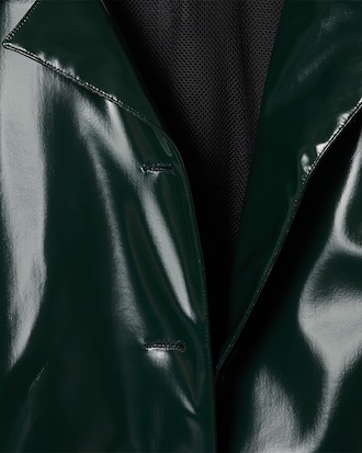 Women's Tailored Collar Vinyl Trench Coat
