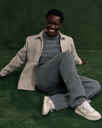 Men's T-Clip Set Leather Sneakers