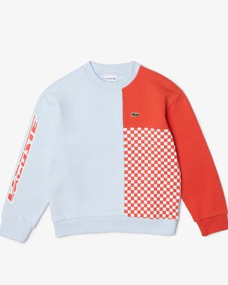 Kids&rsquo; Lacoste Organic Cotton Colourblock Sweatshirt