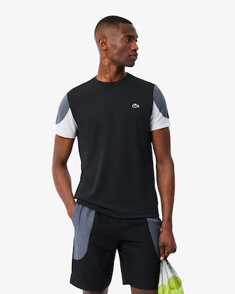 Playera Deportiva con Bloques de Color Estampados