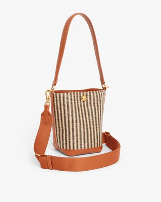 Small Summer Pack Raffia Bucket Bag