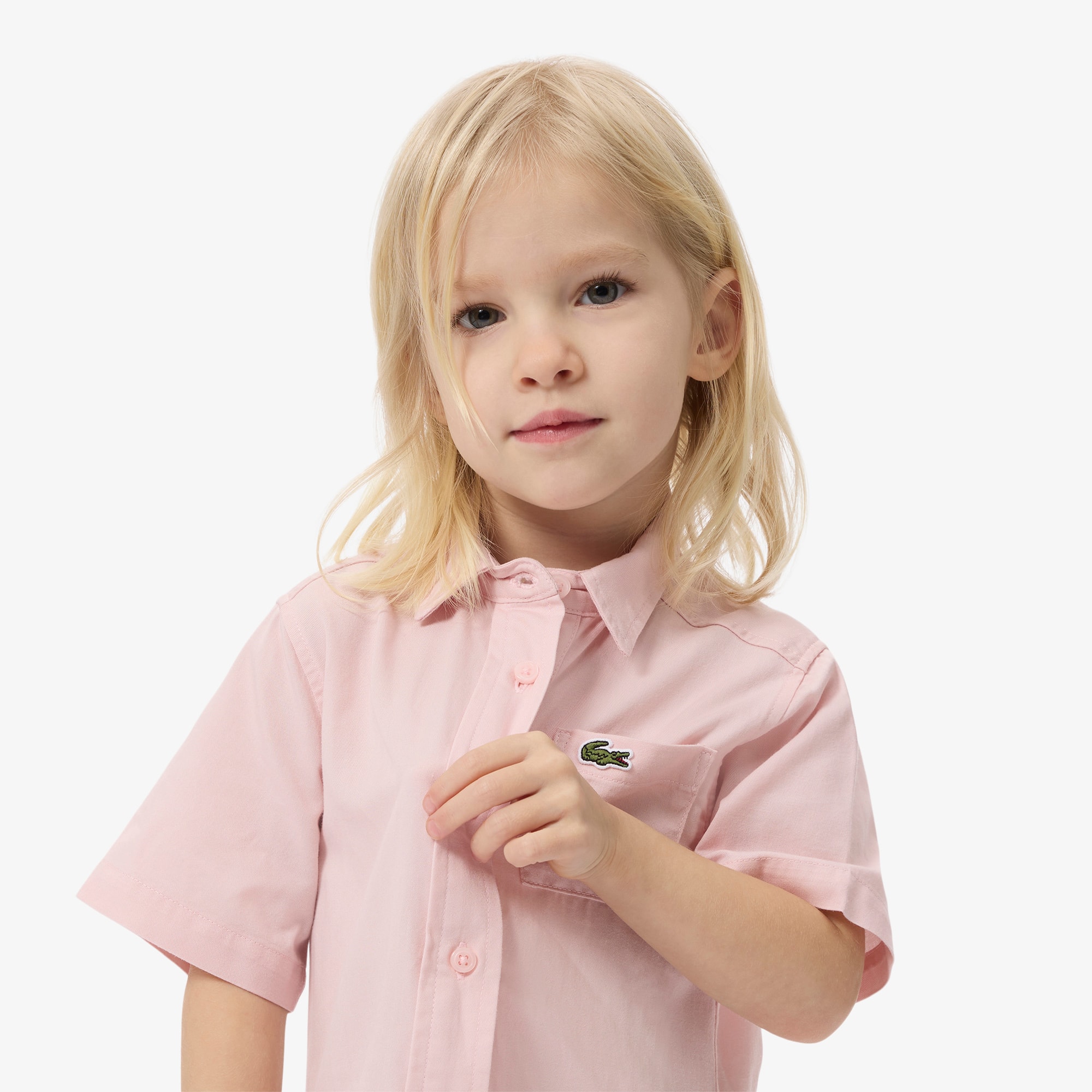 Poplin Pleat Skirt Shirt Dress