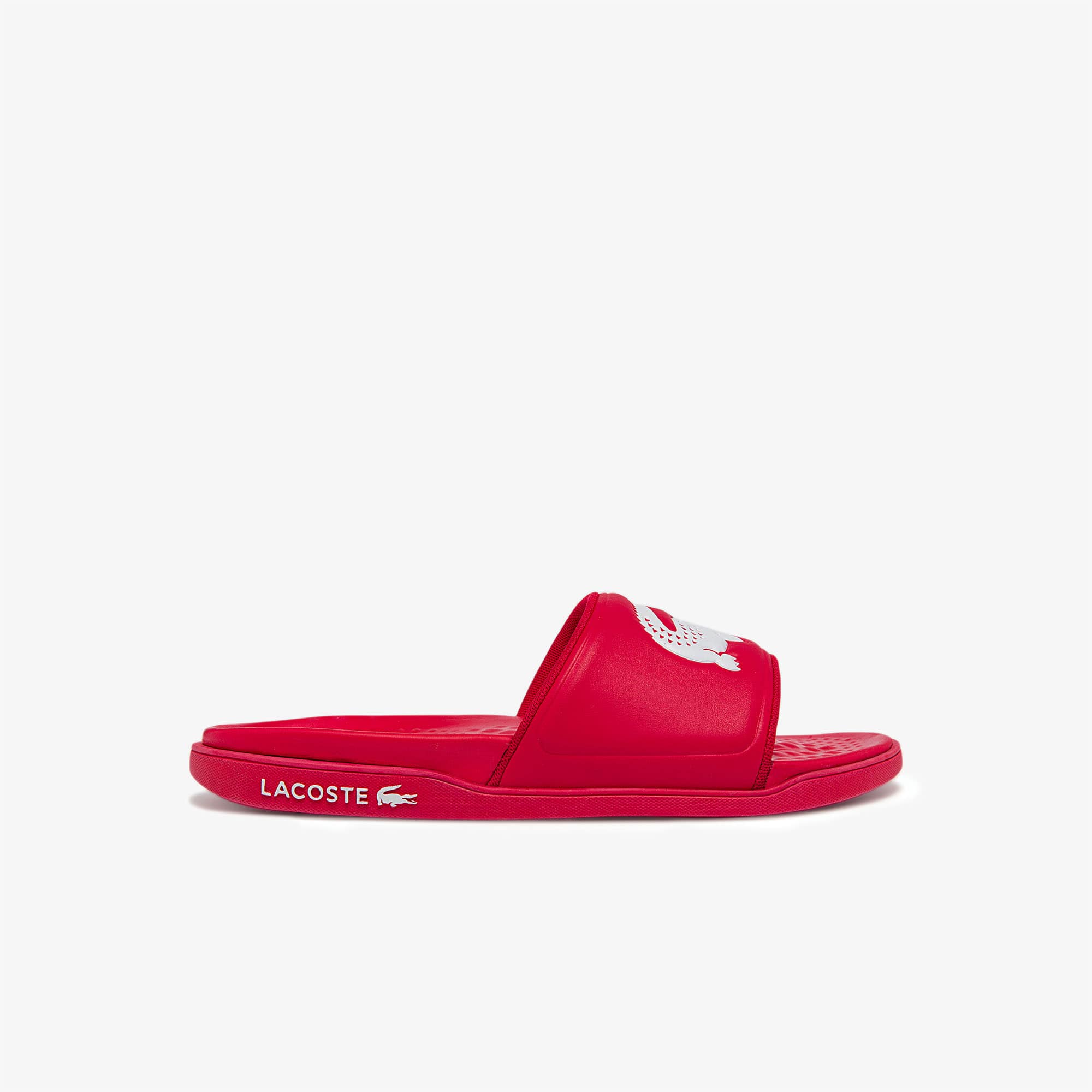 Lacoste Men Croco Dualiste 0922 1 Slide Sandals Red 9