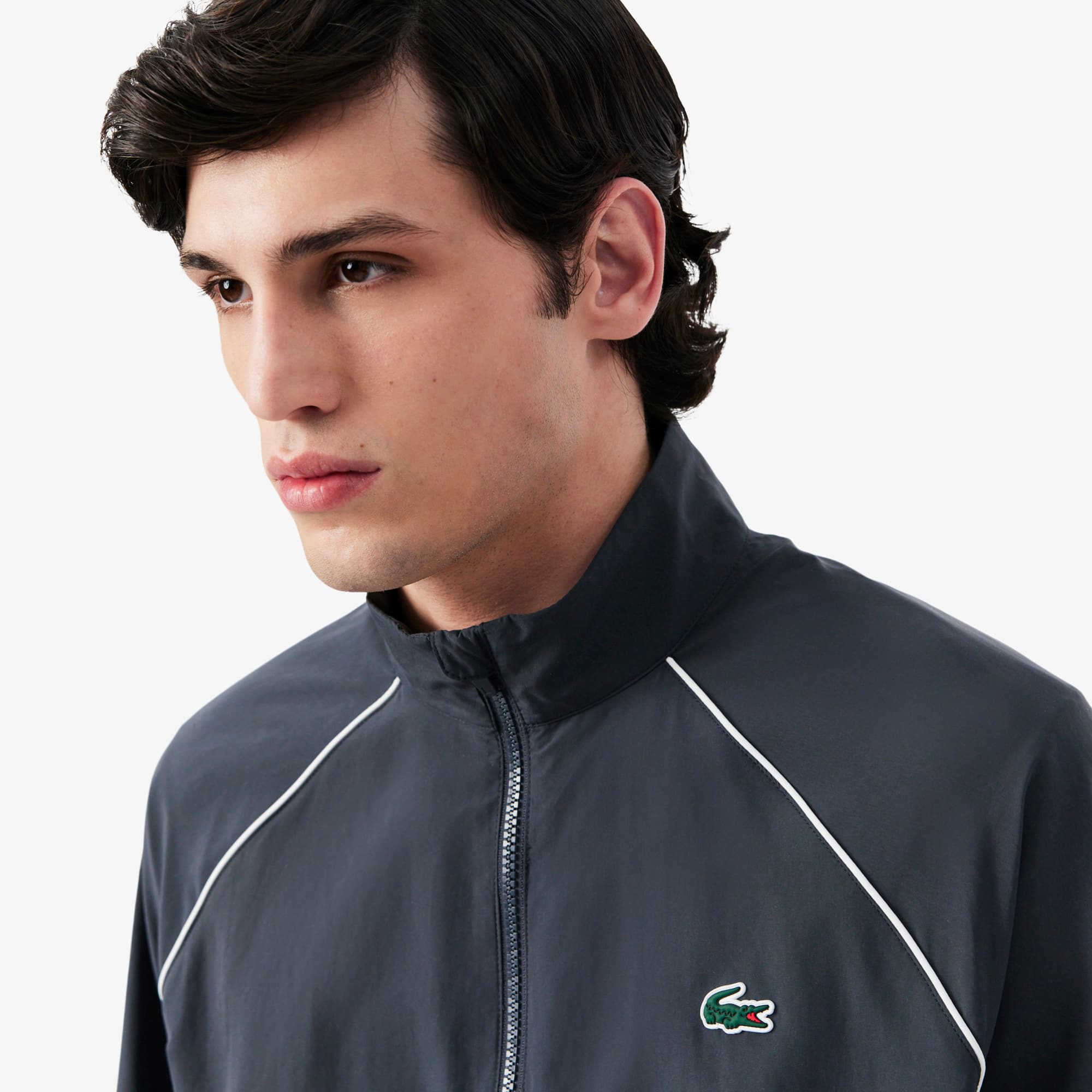 Sport Water-Repellent Trim Accent Track Jacket - Jackets & Coats