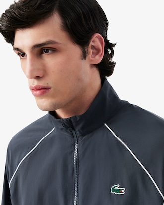 Sport Water-Repellent Trim Accent Track Jacket