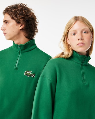 Unisex Loose Fit High-Neck Fleece Sweatshirt
