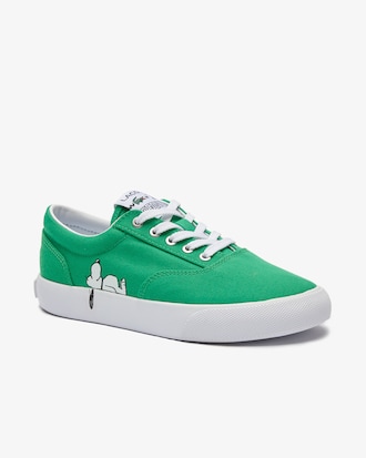 Sneakers Jump Serve Lacoste&nbsp;x Peanuts enfant en toile &agrave; lacets