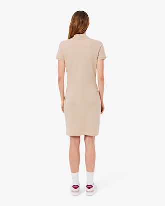 Women's Slim Fit Stretch Mini Piqu&eacute; Polo Dress