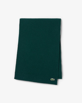 Unisex Ribbed Wool Scarf