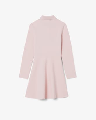 Girls' Long Sleeve Stretch Piqué Polo Dress