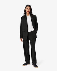 Pantalones De Cuadros Con Pinzas Y Corte Ancho Para Mujer