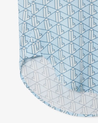 Camisa extragrande con estampado de monogramas para mujer