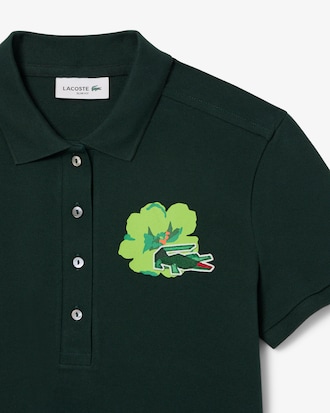 Women's Slim Fit L.12.D Stretch Mini Piqué Polo