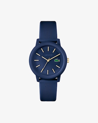 Women's Lacoste.12.12 Blue Silicone Strap Watch