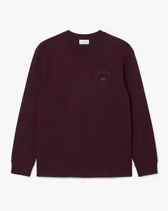 Relaxed Fit Long Sleeved Embroidered T-shirt