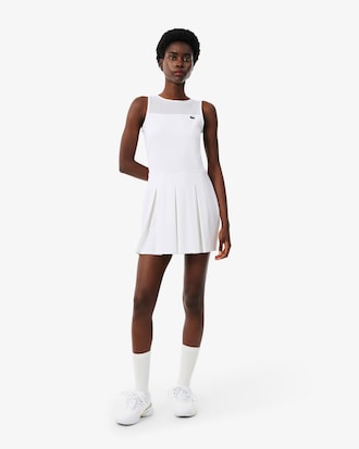 Dual Fabric Pleated Stretch Tennis Dress
