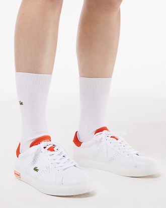 Women’s Powercourt 2.0 Orange Leather Sneakers