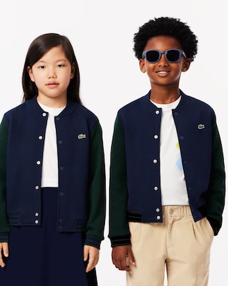 Kids' Contrast Sleeve Fleece Bomber Jacket