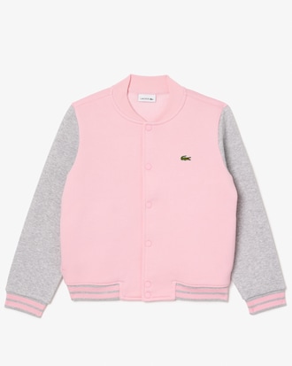 Kids' Contrast Sleeve Fleece Bomber Jacket