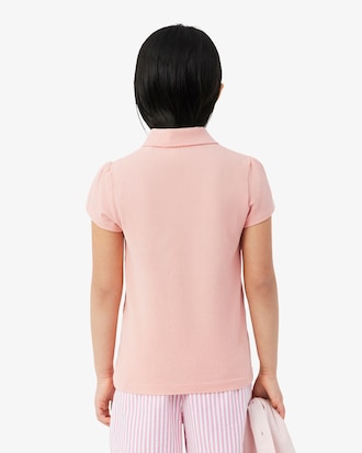 Girls' Scalloped Collar Piqu&eacute; Polo