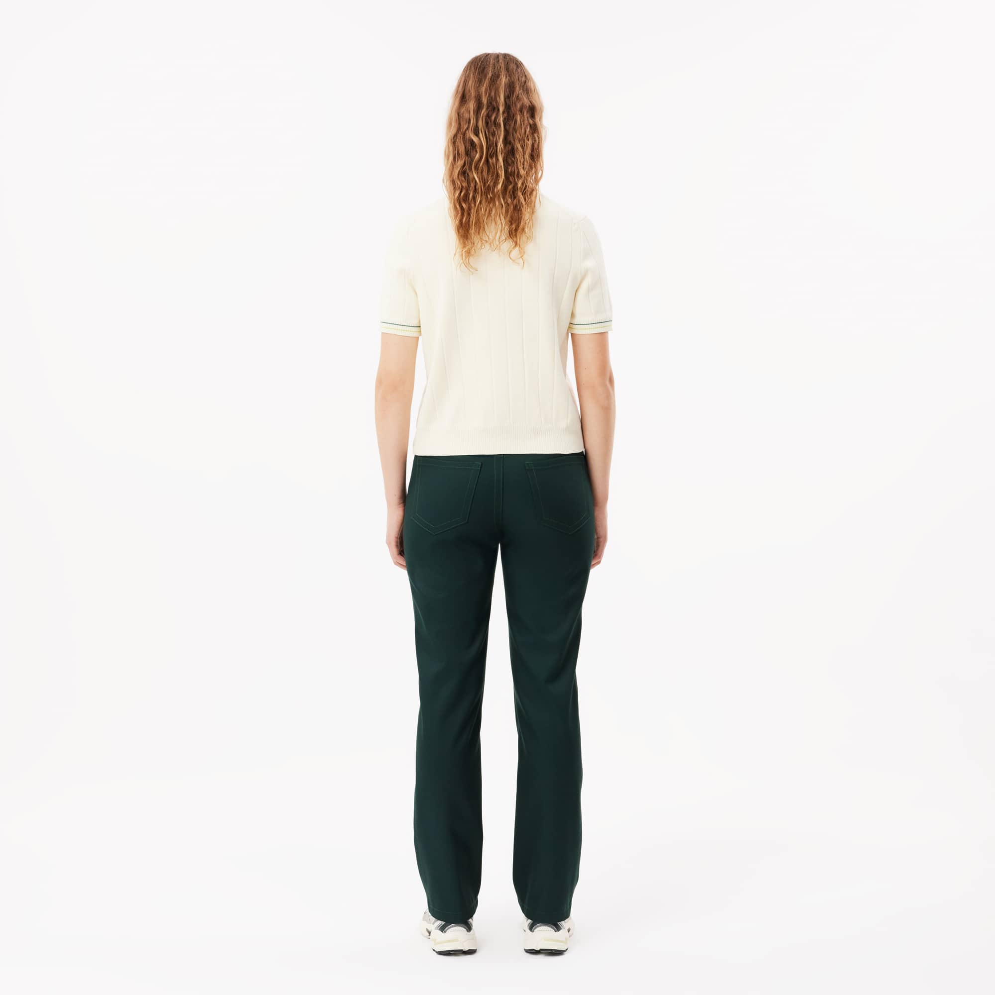 Women's Straight Fit Topstitch Detail Pants - Pants & Leggings