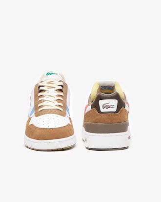 Men's T-Clip Leather Tricolor Sneakers