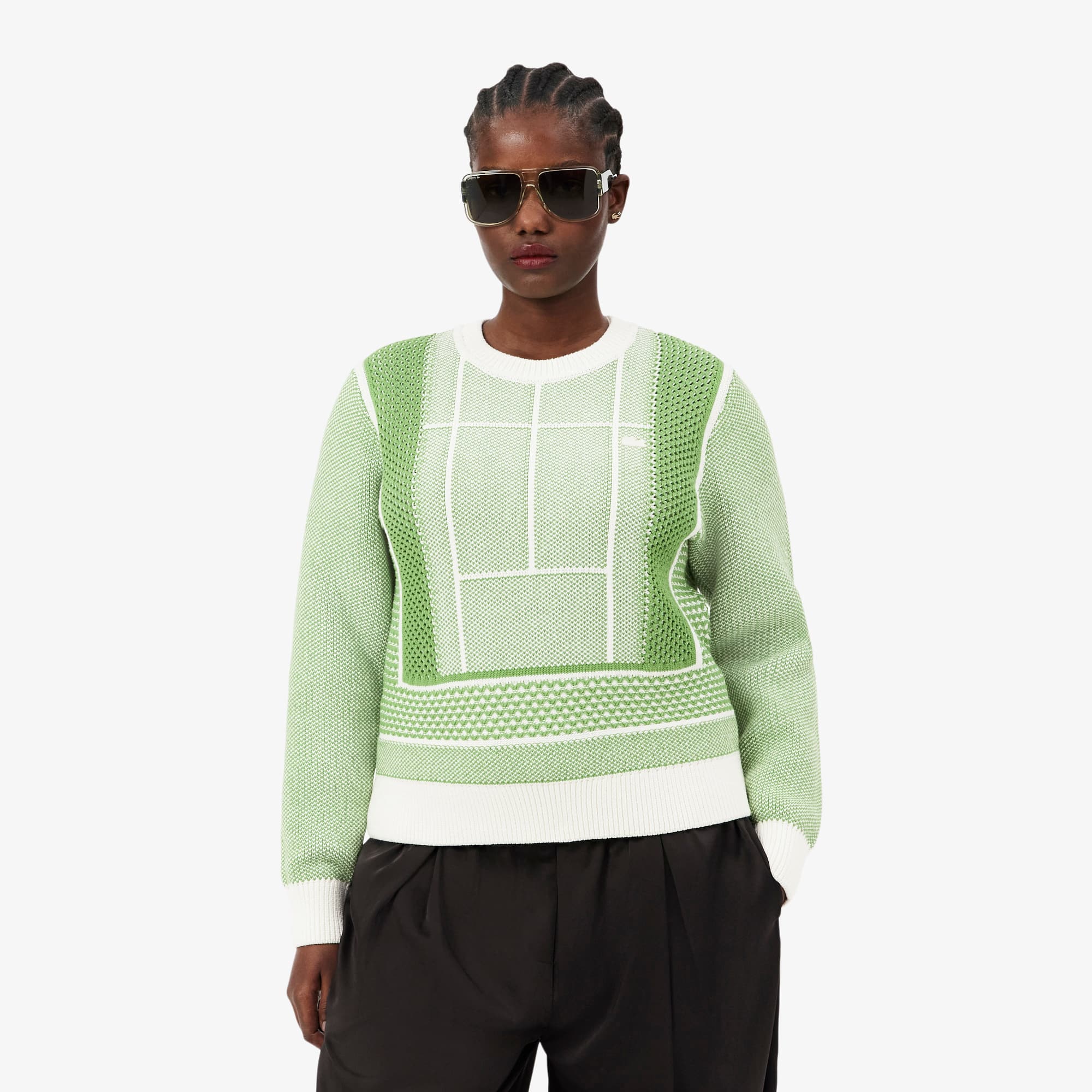 Tennis Court Graphic Sweater - Sweaters & Sweatshirts - New In