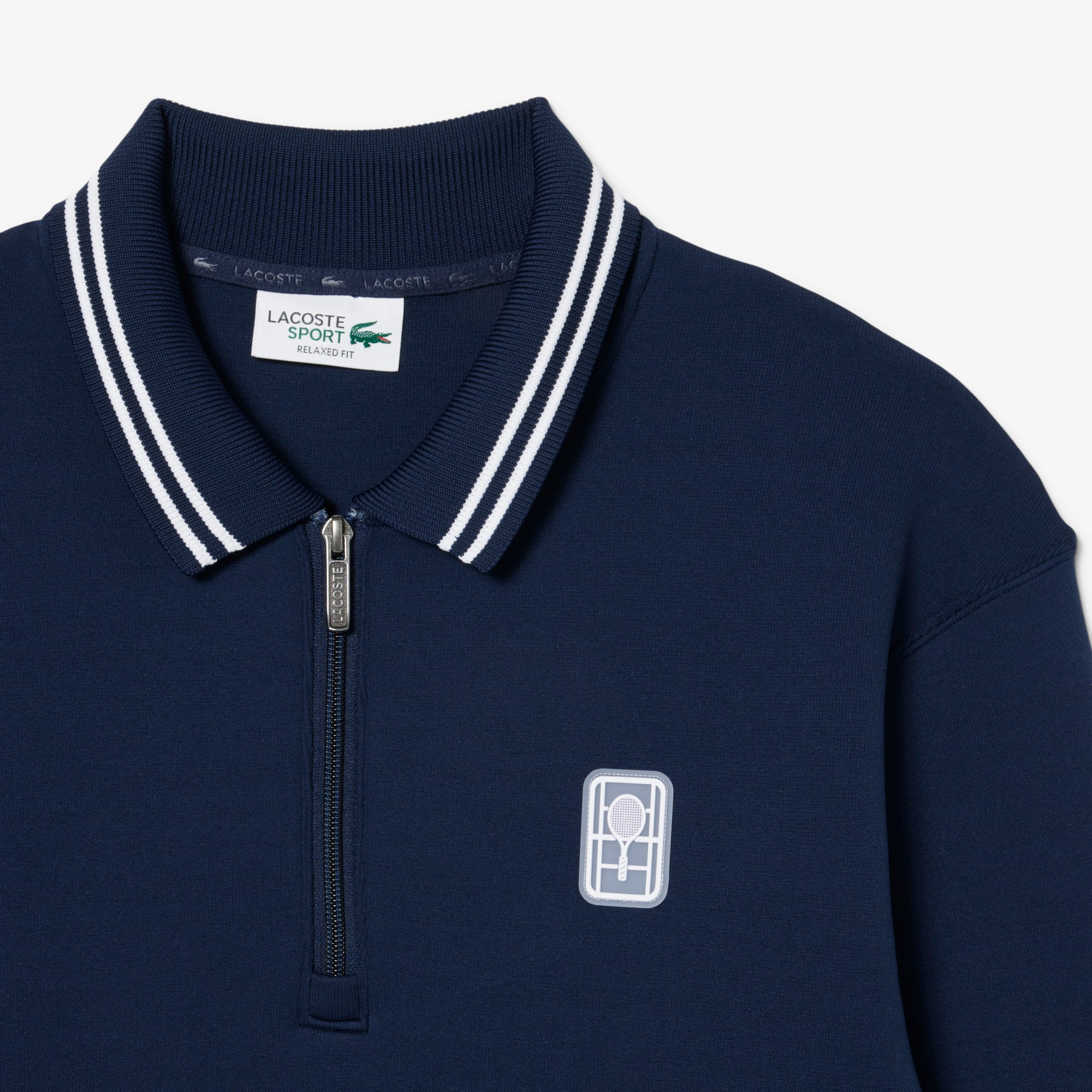 Tennis Heritage Polo Collar Zipped Sweatshirt - Sweaters