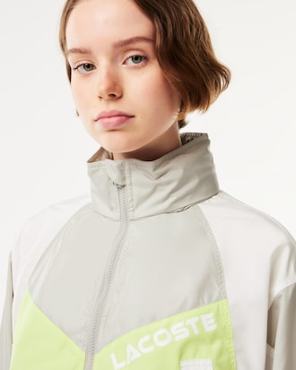 Women's Oversized Adjustable Waiste Colorblock Jacket