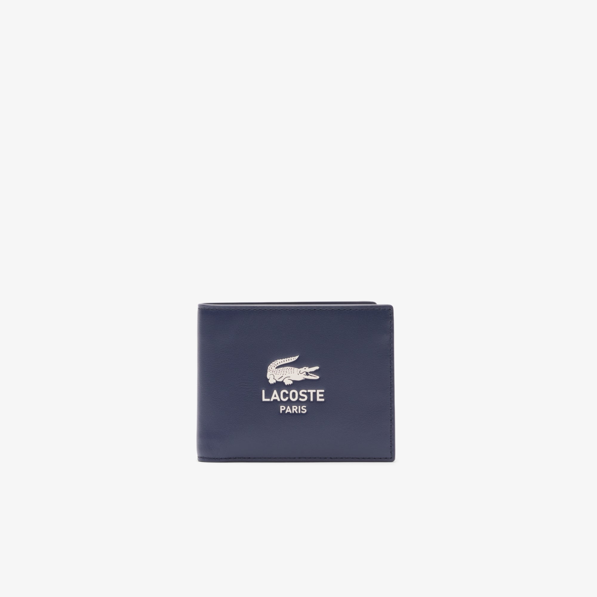 Lacoste Men's Small Fg Printed Leather Coin Purse - One Size In Blue