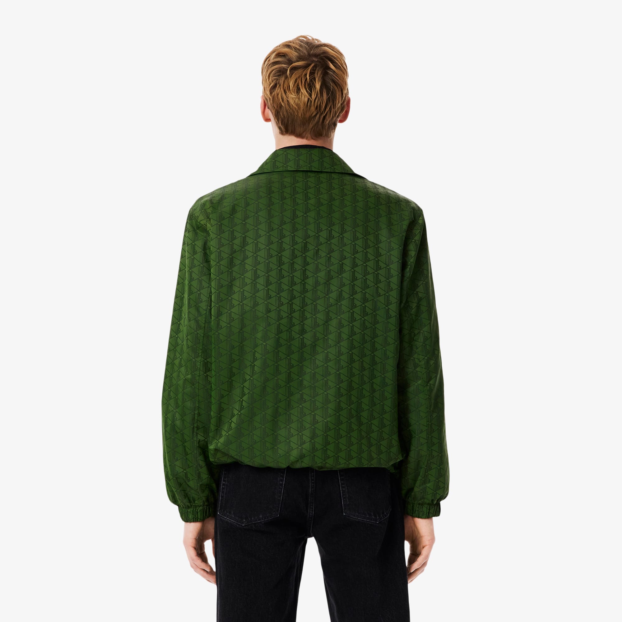 LACOSTEジャケット Lacoste abstract-print Shirt Jacket | Black | FARFETCH